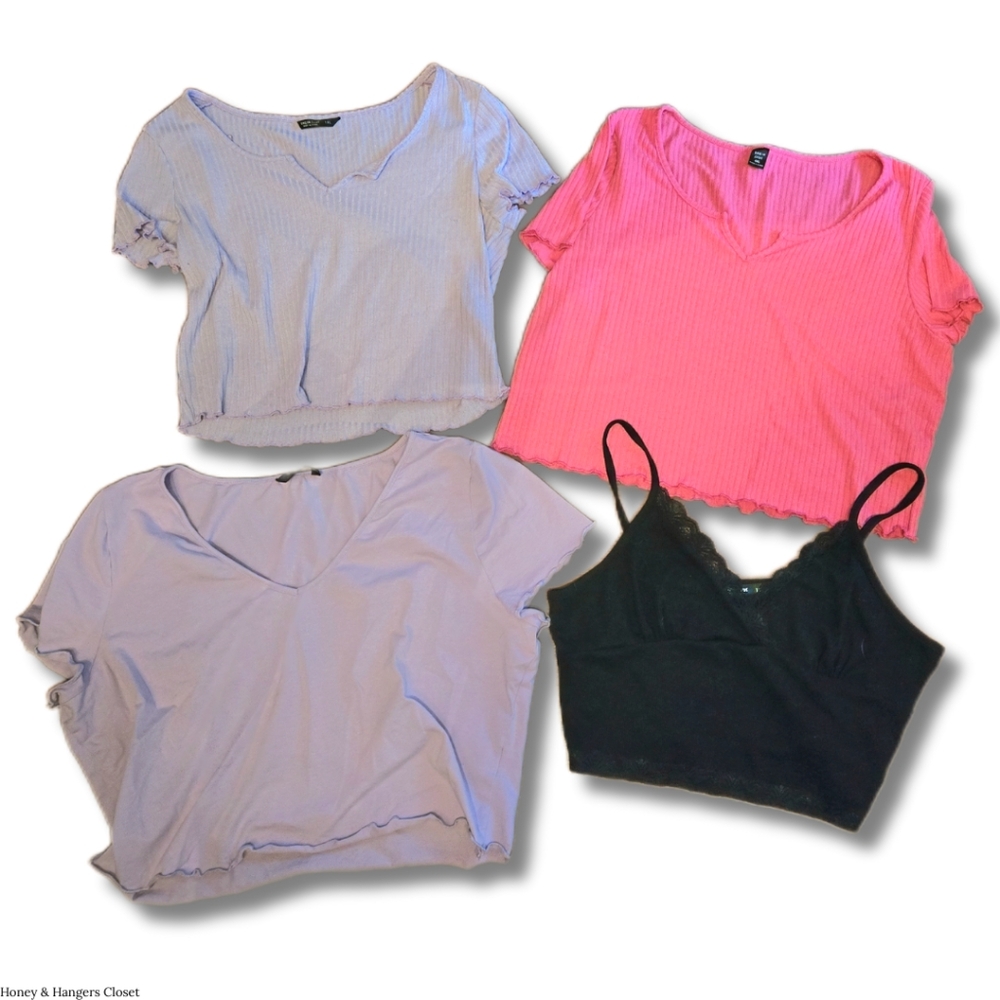 Lot of 4 Shein Curve Crop Tops | Size - 1XL to 4XL
